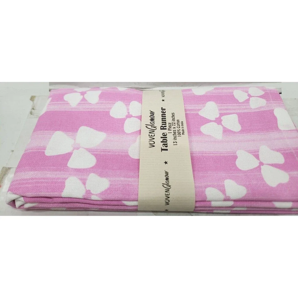Long Cotton Fabric Printed Table Runner (13